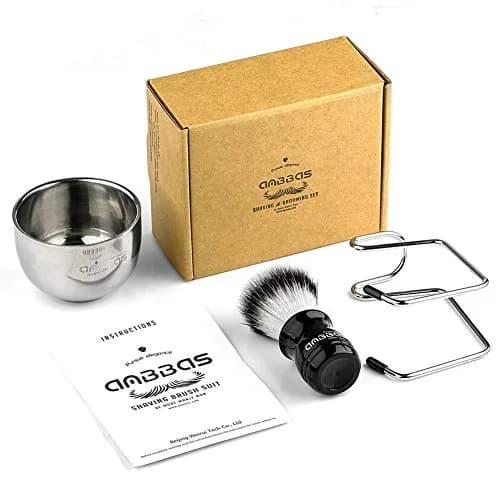 Anbbas Synthetic Badger Shaving Brush Set with Stand and Bowl | 22mm Knot thumbnail 6