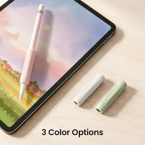Delidigi Apple Pencil Grip, Ergonomic Silicone Sleeve for 1st/2nd Gen | Anti-Slip, No-Roll, Comfortable Fit thumbnail 7
