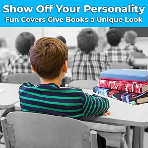 EUATUS BEST PRODUCTS & GIFTS Book Cover 8x10 | Reusable, Washable, Fun Designs for Kids & Teens thumbnail 3