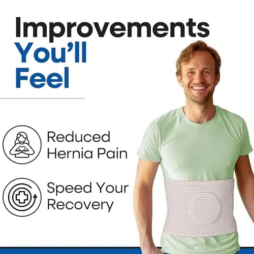 ARMSTRONG AMERICA Hernia Belt for Men or Women, C Section Belly Binder & Abdominal Binder, Post Surgery & Pregnancy Tummy Tuck, Postpartum Belly Band Wrap (S/M, Beige) thumbnail 4