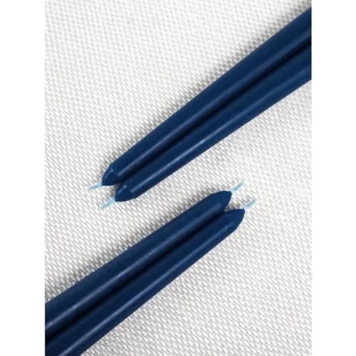 CANDWAX 10 inch Tapered Candles Set of 12 Unscented Dripless Dark Blue | Elegant Dinner & Decor thumbnail 7