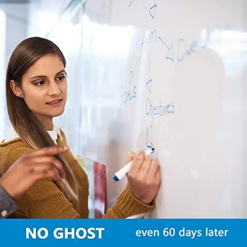 AFMAT Dry Erase Whiteboard Paper 8x4 ft | No Ghost, Wall Sticker, Adhesive, 6 Markers thumbnail 4