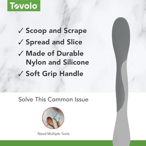 Tovolo Scoop And Spread Mini Gray | Versatile Kitchen Tool for Food Prep & Spreading thumbnail 4