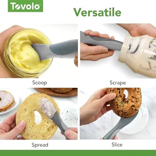 Tovolo Scoop And Spread Mini Gray | Versatile Kitchen Tool for Food Prep & Spreading thumbnail 7