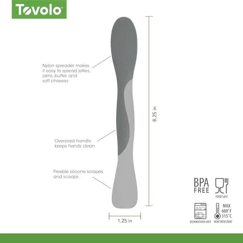 Tovolo Scoop And Spread Mini Gray | Versatile Kitchen Tool for Food Prep & Spreading thumbnail 2