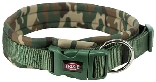 TRIXIE Premium Neoprene Padded Collar L-XL | Camouflage Forest, 56-62 cm, 25 mm thumbnail 1