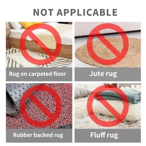 ZONGOOL 12PCS Rug Tape Non Slip Rug Pad Grippers 16cm (6.3 inches) | Keeps Rugs Flat & Secure thumbnail 4