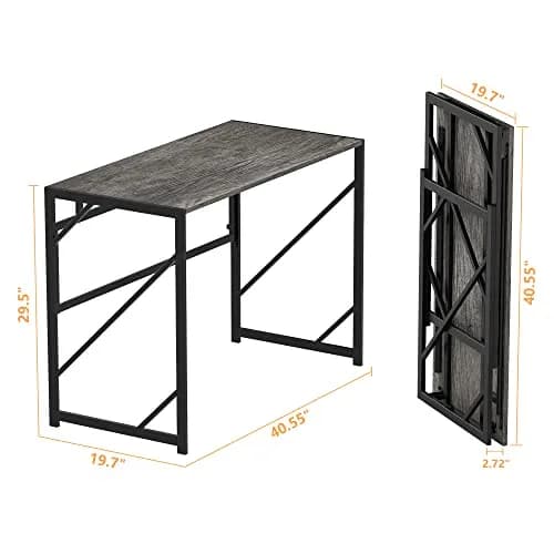 Elephance Folding Desk for Home Office | No Assembly Needed, 39.4 Inch, Black Oak thumbnail 7