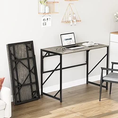 Elephance Folding Desk for Home Office | No Assembly Needed, 39.4 Inch, Black Oak thumbnail 2
