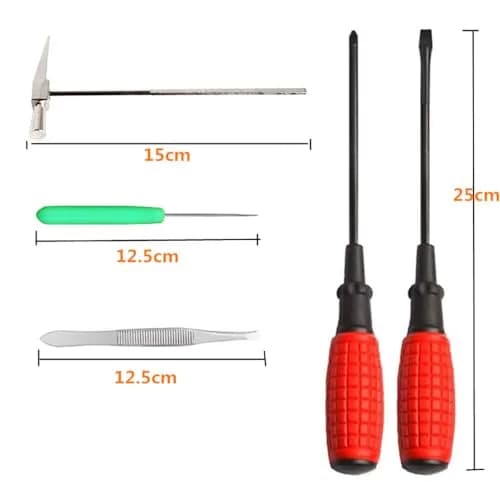 Ecloud Shop Piano Tuning Kit 16pcs Professional Tuning Wrench Hammer Mute Tweezers Fork Screwdriver Clip thumbnail 8