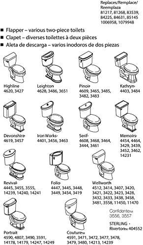 Kohler Blue Part GP85160 Toilet Flapper with Float & Chain - 2 Inch Flush Valve - 5 Pack thumbnail 4