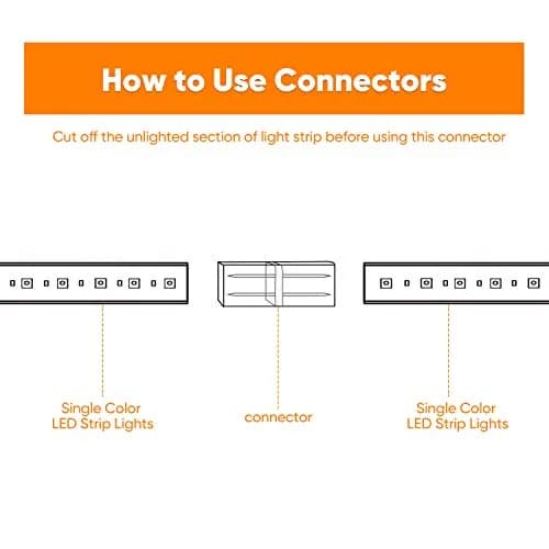 Shine Decor LED Strip Lights Connector Kit for 6x10mm Single Color Strips | ETL Certified thumbnail 4