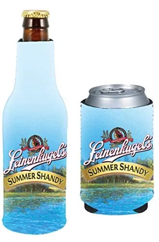 Kolder Licensed Beer Coolie Insulator Sleeve Holder Huggie Can & Bottle Set (Leinenkugels Summer Shandy) - 2 Pack thumbnail 1