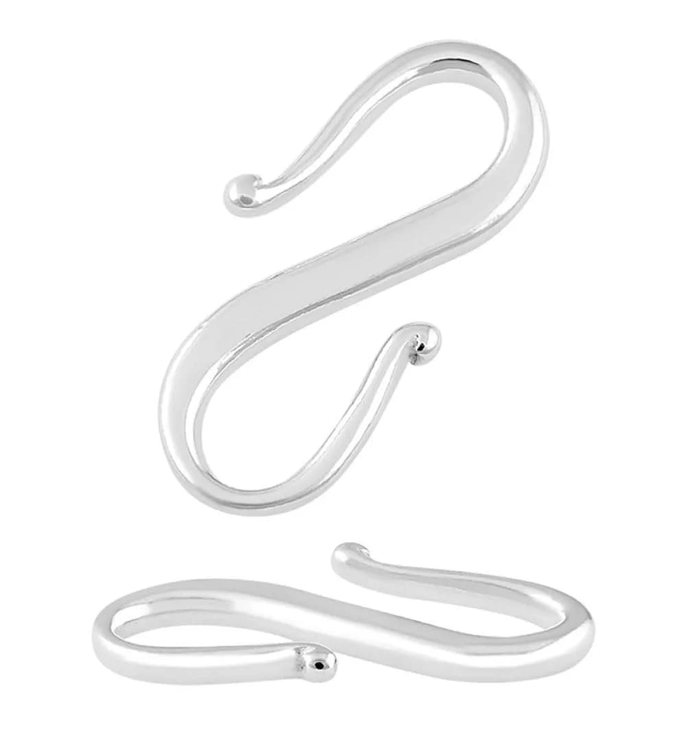 Adabele 925 Sterling Silver S Hooks Clasp 12mm (10-Pack) | Hypoallergenic Jewelry Findings - view 4