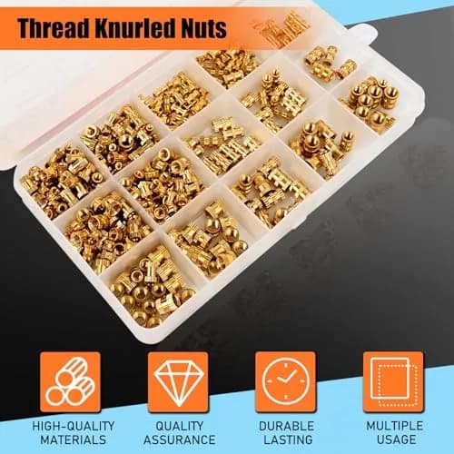 Canitu 420Pcs Threaded Inserts M2 M3 M4 M5 Brass Heat Set for Plastic & 3D Printing | Long-Term Rust-Proof Fasteners thumbnail 5