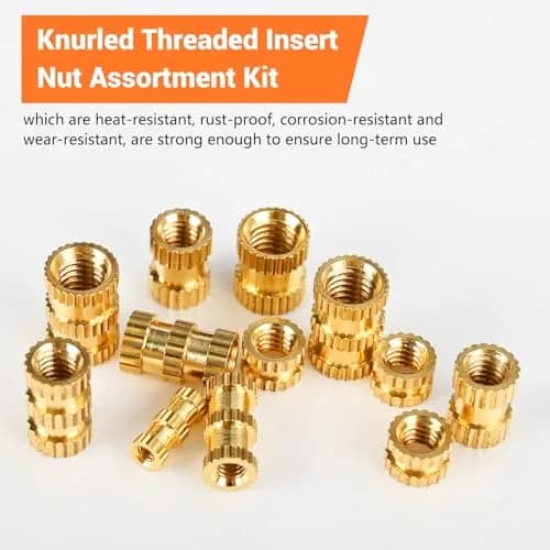 Canitu 420Pcs Threaded Inserts M2 M3 M4 M5 Brass Heat Set for Plastic & 3D Printing | Long-Term Rust-Proof Fasteners thumbnail 8