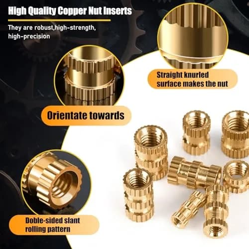 Canitu 420Pcs Threaded Inserts M2 M3 M4 M5 Brass Heat Set for Plastic & 3D Printing | Long-Term Rust-Proof Fasteners thumbnail 3