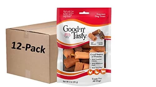 Good ‘N’ Tasty Soft & Crunchy Dog Treats 3 oz (12 Pack) | High Protein Chews for Dogs thumbnail 1