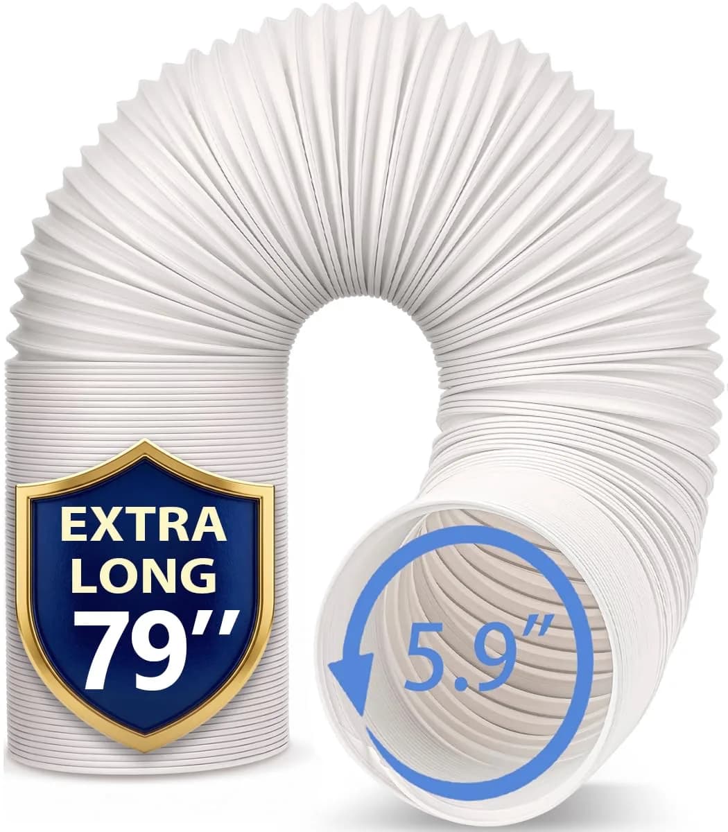 Jin&Bao 5.9" (15cm) AC Exhaust Hose 78.7" (2m) CCW Thread | Universal Replacement for Portable Air Conditioners - main product image