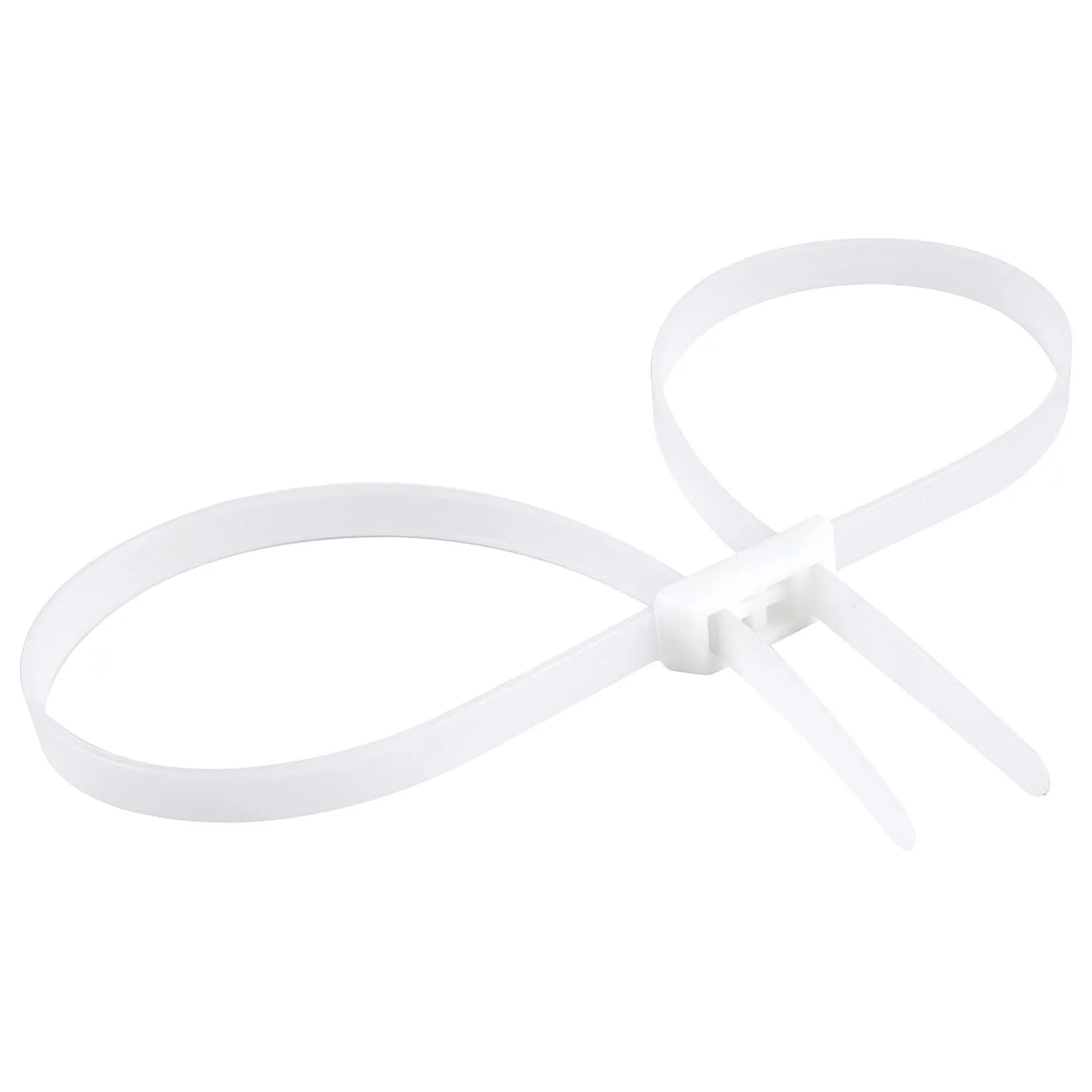 VAMRONE Heavy Duty Zip Tie Handcuffs Restraint 250 lbs Tensile Strength | Pack of 10 White - main product image