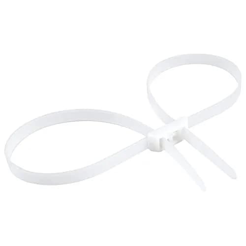 VAMRONE Heavy Duty Zip Tie Handcuffs Restraint 250 lbs Tensile Strength | Pack of 10 White thumbnail 1