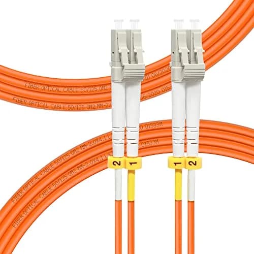 FLYPROFiber OM2 LC to LC Fiber Patch Cable 3M (10ft) | Multimode 1Gb, Orange, LSZH thumbnail 1