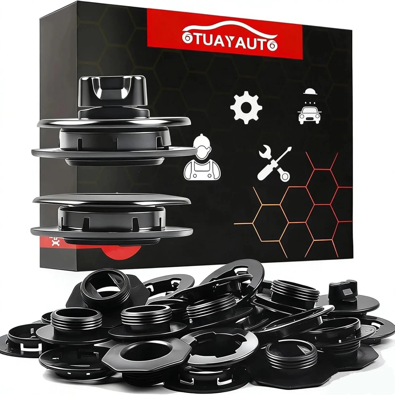 OTUAYAUTO Double Layer Mat Clips 8PCS Universal Fit | Securely Fastens Upper and Lower Floor Mats