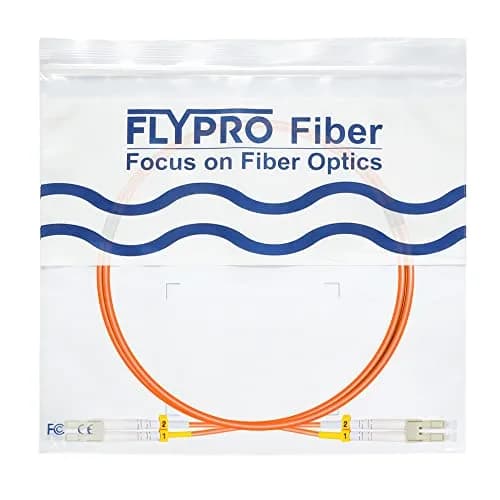 FLYPROFiber OM2 LC to LC Fiber Patch Cable 1M | Multimode 50/125um, Orange, 2.0mm LSZH (100-120c) thumbnail 8