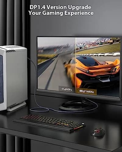 Maxonar USB C to DisplayPort 1.4 Cable 2m (6.6ft) | 8K@60Hz, 4K@144Hz Thunderbolt 3 to DP Adapter thumbnail 3