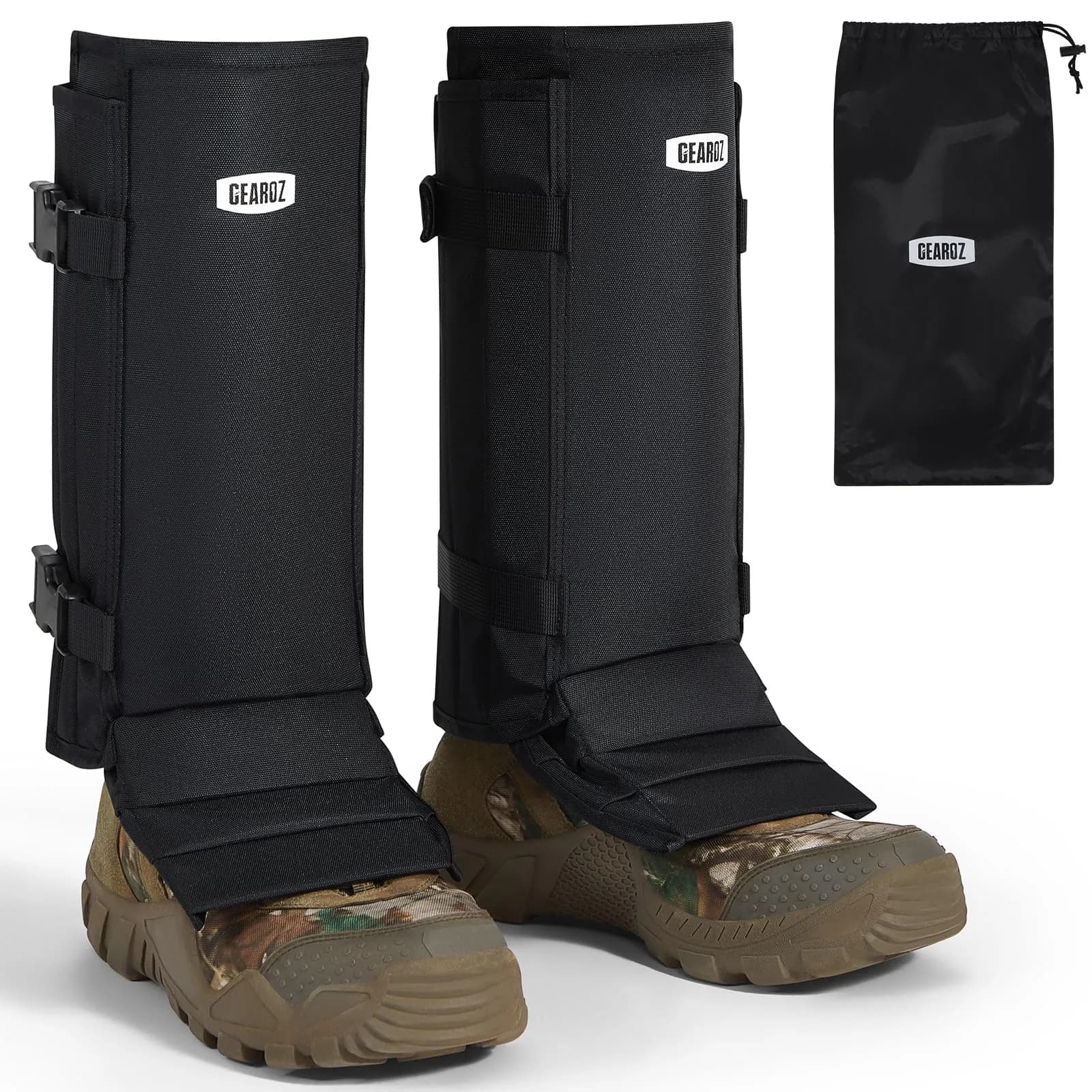 GearOZ Snake Gaiters Chaps Black | Durable Lower Legs Anti-Snake Bite Guards for Hiking & Hunting - main product image