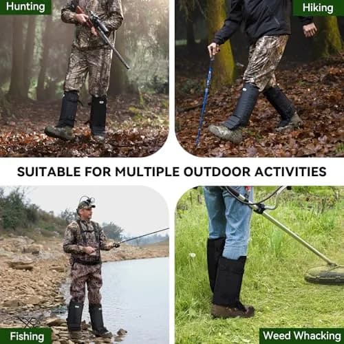 GearOZ Snake Gaiters Chaps Black | Durable Lower Legs Anti-Snake Bite Guards for Hiking & Hunting thumbnail 7