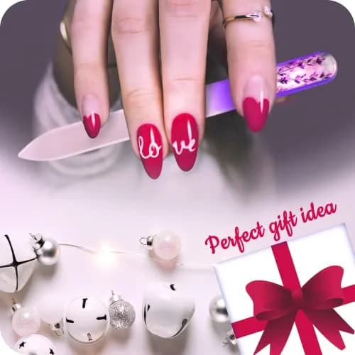 Gladzy Czech Glass Nail File with Case – Double Sided Crystal Nail File for Natural Nails, Dual Grit Coarse & Smooth Sides, Etched Bohemian Glass Manicure Tool, Professional Care, Ethically Made in EU thumbnail 7