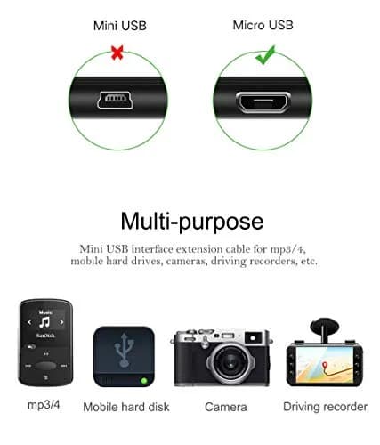 XIXIXIAXIA Micro USB to USB Cable 1.52m (5 Feet) | Hi-Speed USB 2.0 Data Transfer thumbnail 2