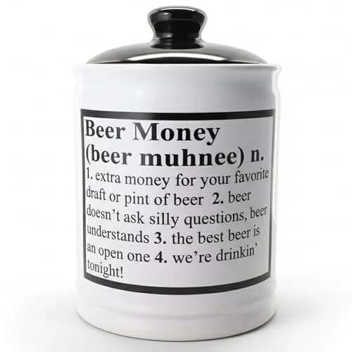 Cottage Creek Jars Beer Piggy Bank 6" Ceramic Beer Fund | Humorous Adult Money Bank & Decor thumbnail 1