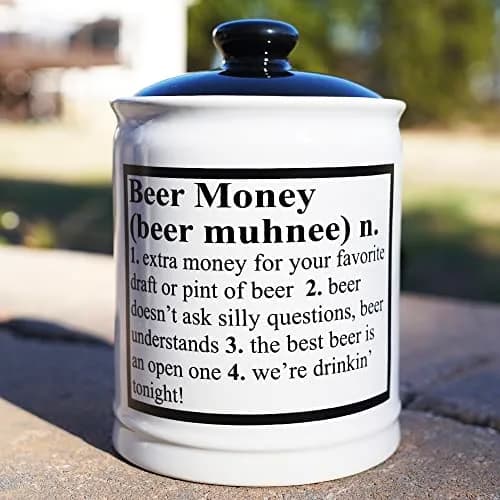 Cottage Creek Jars Beer Piggy Bank 6" Ceramic Beer Fund | Humorous Adult Money Bank & Decor thumbnail 5