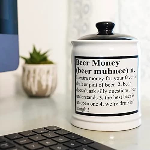 Cottage Creek Jars Beer Piggy Bank 6" Ceramic Beer Fund | Humorous Adult Money Bank & Decor thumbnail 6