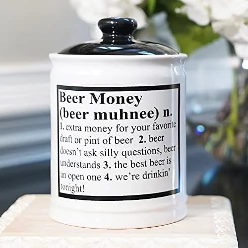 Cottage Creek Jars Beer Piggy Bank 6" Ceramic Beer Fund | Humorous Adult Money Bank & Decor thumbnail 7