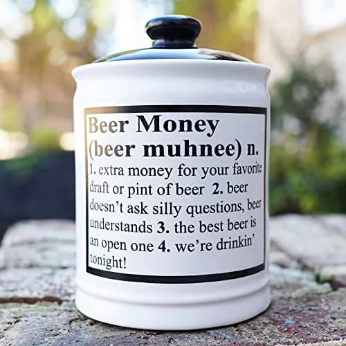 Cottage Creek Jars Beer Piggy Bank 6" Ceramic Beer Fund | Humorous Adult Money Bank & Decor thumbnail 8