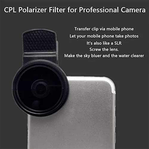 CfoPiryx 37mm CPL Filter Kit | Universal Circular Polarizer Lens with Clip thumbnail 5