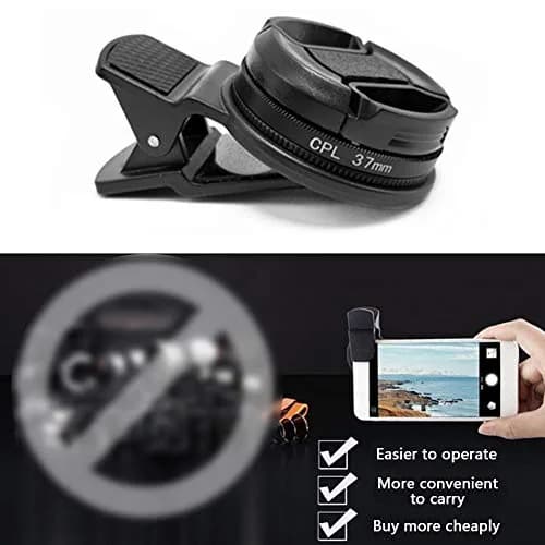CfoPiryx 37mm CPL Filter Kit | Universal Circular Polarizer Lens with Clip thumbnail 6
