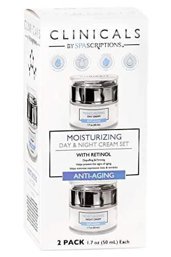SpaScriptions Moisturizing Day & Night Cream Set with Retinol 1.7oz | Collagen & Vitamin C for All Skin Types thumbnail 1