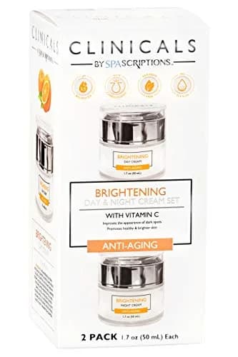 SpaScriptions Brightening Vitamin C Day & Night Cream Set - 2 Pack (1.7oz) | Collagen & Retinol for Radiant Skin thumbnail 1