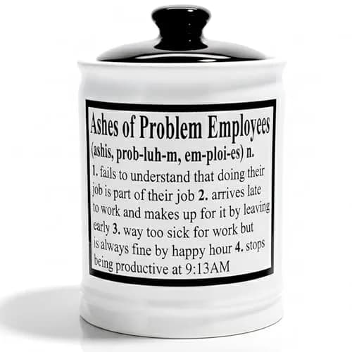 Cottage Creek Ashes of Problem Employees Ceramic Piggy Bank Jar | 15.24 cm (6 inch) Tall thumbnail 1