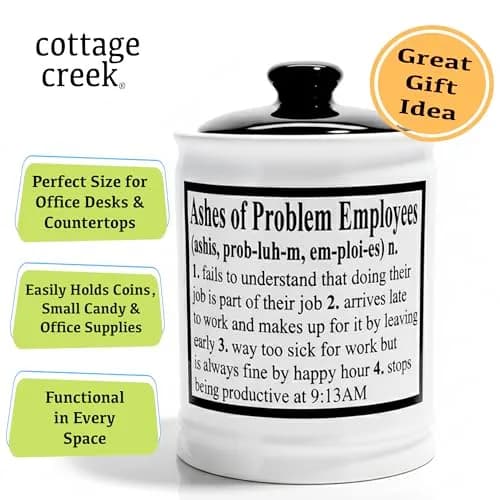 Cottage Creek Ashes of Problem Employees Ceramic Piggy Bank Jar | 15.24 cm (6 inch) Tall thumbnail 4