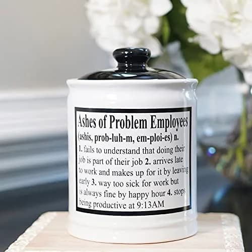 Cottage Creek Ashes of Problem Employees Ceramic Piggy Bank Jar | 15.24 cm (6 inch) Tall thumbnail 6