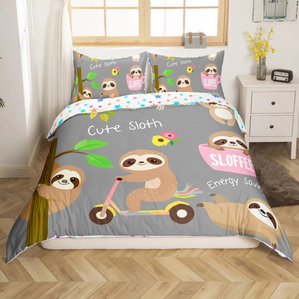 Feelyou Cartoon Animal Bedding Set Full Size | Soft Microfiber Comforter Cover for Kids & Teens — Multi 20(no Comforter)