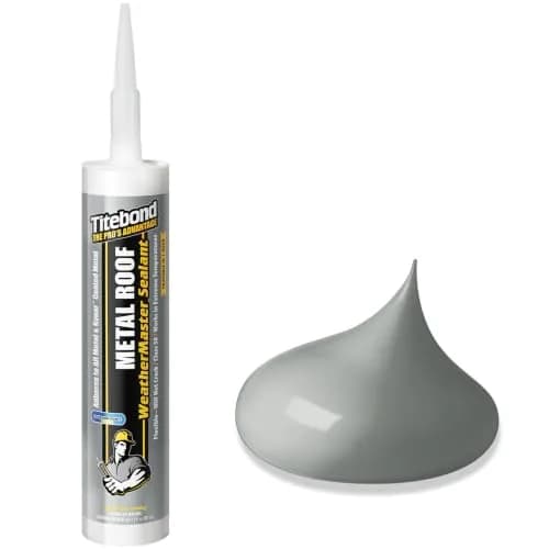 Titebond WeatherMaster Metal Roof Sealant Gray 281ml (9.5 Fl Oz) | Polymer Caulk for Metal Roofs thumbnail 1