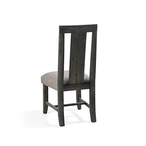 Modus Furniture Solid-Wood Padded Dining Chair, Meadow - Graphite, Set of 2 | Rustic Acacia Finish, No Assembly thumbnail 4