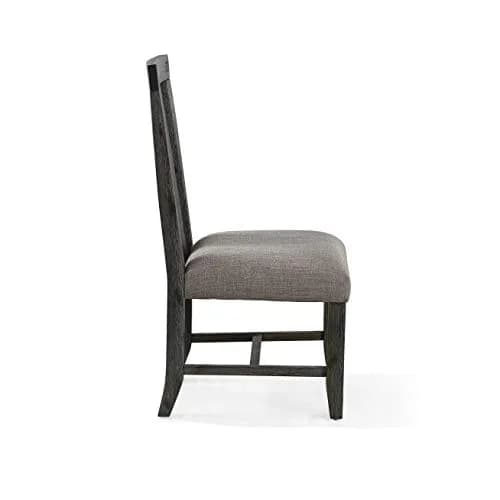 Modus Furniture Solid-Wood Padded Dining Chair, Meadow - Graphite, Set of 2 | Rustic Acacia Finish, No Assembly thumbnail 3