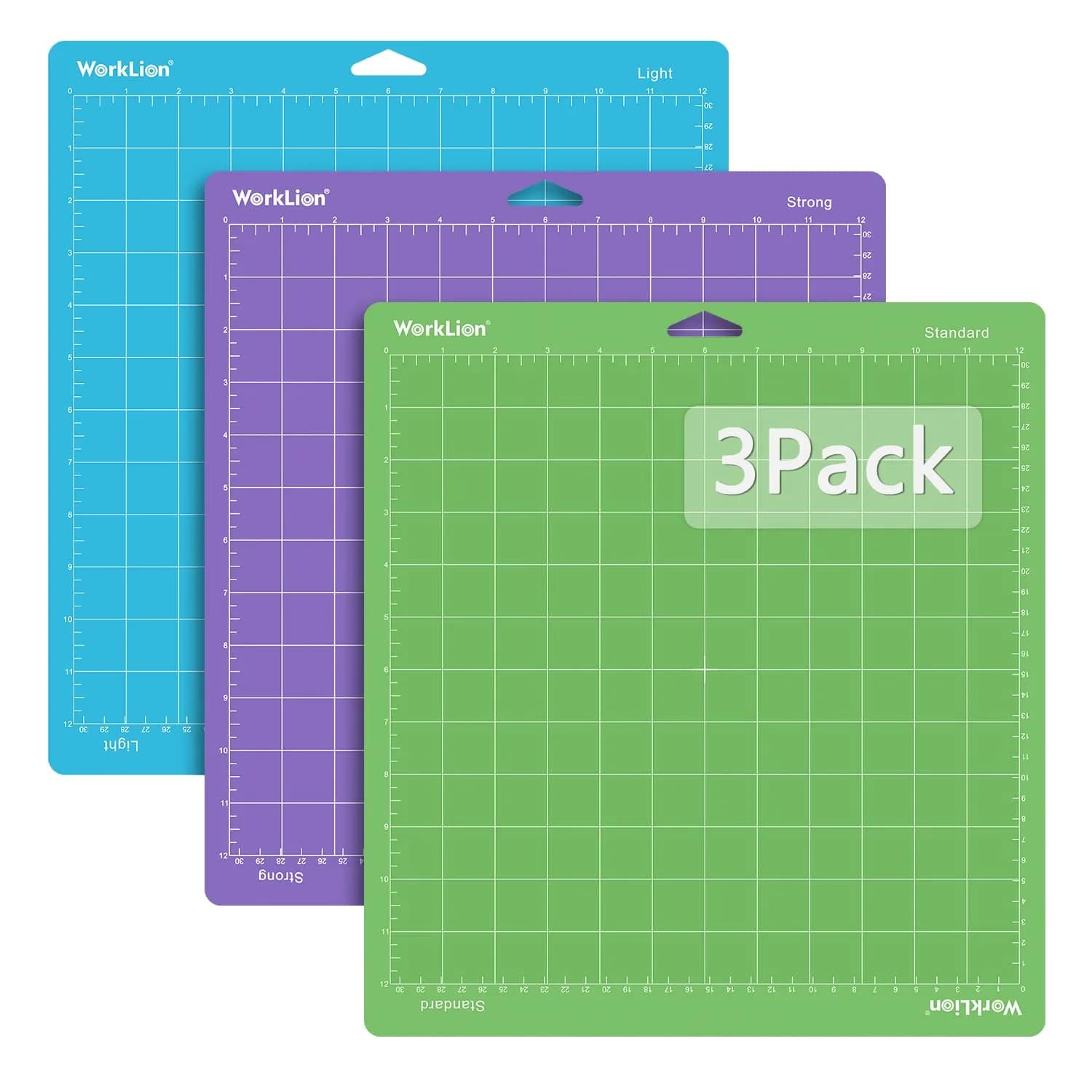 WORKLION Cutting Mat 12x12 | Compatible with Maker & Explore Series, Vinyl Set (12"x12") — Variety